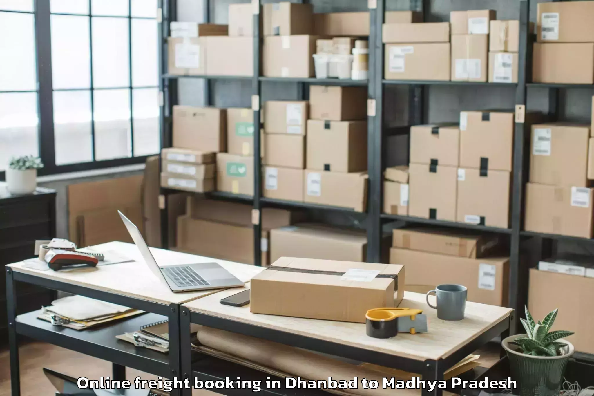 Discover Dhanbad to Shujalpur Online Freight Booking